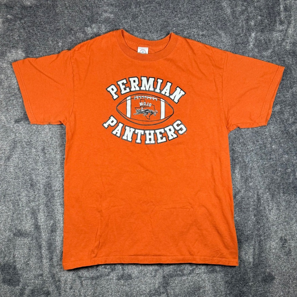 Delta Magnum Weight Permian Panthers Mojo Football T-Shirt Orange Mens Large L